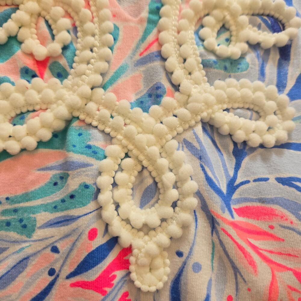 Lilly Pulitzer Harper Shift Dress M Sunshine Blue Pink State of Mind Braid Trim - Picture 6 of 9